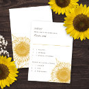 Search for sunflower wedding rsvp cards Floral