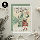 Search for pug christmas cards Cute pet
