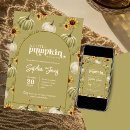 Search for pumpkins and sunflowers invitations Little pumpkin