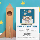 Search for spaceship birthday invitations Watercolor