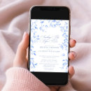 Search for something blue bridal shower invitations Botanical