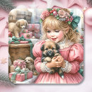 Search for vintage christmas girl stickers Pink