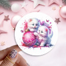 Search for white kitten stickers Vintage
