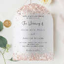 Search for rose gold confetti wedding invitations Modern