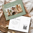 Search for qr code wedding announcement cards Sage green