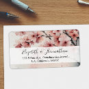 Search for pink cherry blossom return address labels Girly