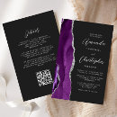 Search for purple black silver wedding invitations Modern