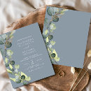 Search for dusty blue eucalyptus wedding invitations Sage green
