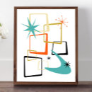 Search for square funky posters Mid century modern