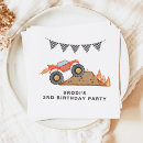 Search for red truck napkins Monster truck birthday