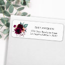 Search for purple flower return address labels Boho
