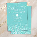 Search for teal engagement party invitations Elegant