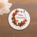 Search for happy turkey day stickers Autumn fall foliage botanicals