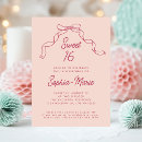 Search for bow sweet 16 invitations Coquette