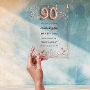 Search for 90 year old birthday invitations Pink