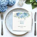 Search for hydrangea napkins It's a boy
