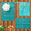 Search for blue santa wrapping paper Typography