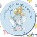 Search for elephant baby shower stickers Jungle animals