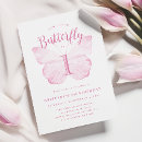 Search for butterfly birthday invitations Pink