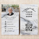 Search for real estate with photo business cards Qr code