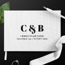 Search for monogrammed wedding guest books For her