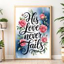 Search for love never fails posters Inspirational