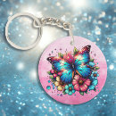 Search for pink butterfly key rings Pretty