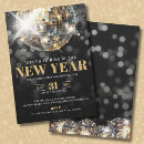 Search for new years eve celebration invitations Black and gold