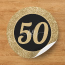 Search for black and gold 50th birthday stickers 50 year old