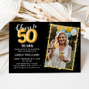 Search for black chalkboard invitations Cheers to 50 years