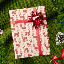 Search for vintage reindeer wrapping paper Pattern