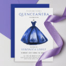 Search for blue dress invitations Mis quince anos
