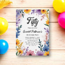Search for boho 50th birthday invitations Botanical