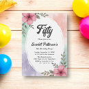 Search for summer 50th birthday invitations Elegant