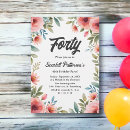 Search for summer 40th birthday invitations Elegant