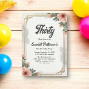 Search for chic 30th birthday invitations Botanical