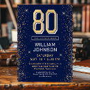 Search for mens blue and gold birthday invitations Modern