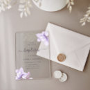 Search for purple christening invitations Floral