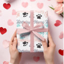Search for dog paw print wrapping paper Pink