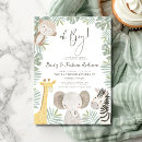 Search for couples baby boy shower invitations Safari animals