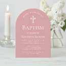 Search for pink girl christening invitations Simple