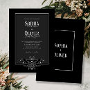 Search for romantic gothic wedding invitations Black and white