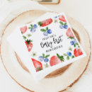 Search for strawberry napkins Berry first birthday