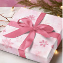 Search for pink snowflake wrapping paper Girly