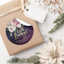 Search for vintage purple baby shower stickers Botanical