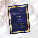Search for retiree invitations Navy blue
