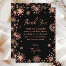 Search for rose gold snowflakes cards Winter wonderland