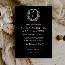 Search for real gold foil wedding invitations Black and gold