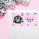 Search for sweater return address labels Snowflakes