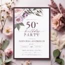 Search for turning 50 invitations Floral